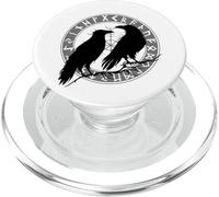 Hugin et Munin Odin's Ravens avec le symbole et les runes de PopSockets PopGrip pour MagSafe