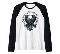 Huginn and Muninn Ravens - Odin's Messengers Celtic Knot Manche Raglan