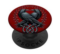Huginn and Muninn Ravens - Odin's Messengers Celtic Knot PopSockets PopGrip Adhésif