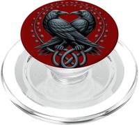 Huginn and Muninn Ravens - Odin's Messengers Celtic Knot PopSockets PopGrip pour MagSafe