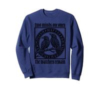 Huginn and Muninn- Rune Circle - Vintage Engraving Style Sweatshirt