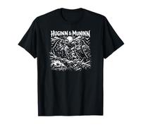 Huginn et Muninn Odin's Two Ravens Zine Ink Style T-Shirt