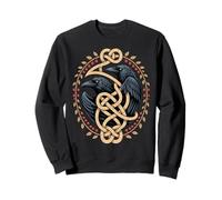 Huginn & Muninn Odin Ravens Symbole Celtique Nordique Viking Sweatshirt