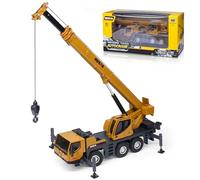 HUGMIE 1:50 Tracteur,Jouet Enfant avec Supports Extensibles,Alliages Camion,Grue Enfant,Tracteur Jouet pour garçons et Filles à partir 8 Ans