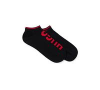 HUGO Lot de deux paires de chaussettes basses en coton mélangé à logos - Style 2P AS LOGO CC W, 50469274 Noir 39-42