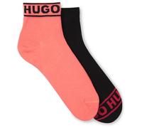 HUGO 2p SH Logo Col CC W Chaussettes Courtes, Rouge Clair/Pastel 633, 39-42 Femmes