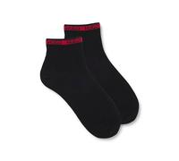 HUGO Lot de deux paires de chaussettes basses avec bande logotée - Style 2P SH TAPE CC, 50516390 Noir 39-42