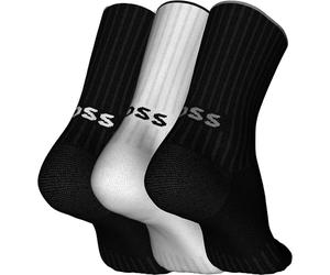 HUGO 3P QS RIB LABEL CC 10267340 01, Chaussettes_courtes Homme, 483Open Blue,