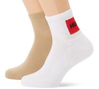 HUGO 3p SH Rib Label CC 10271620 01 Chaussettes Courtes, 269 Beige Moyen, 43-46 Hommes