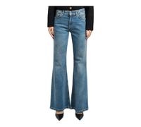 Hugo - Ajusté Évasé Taille Haute Denim Lavé - Femme - Jeans - Bleu - Taille: W25 L32