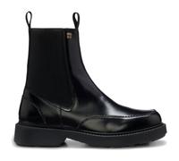 HUGO Bottines Chelsea en cuir lustré à logo revisité - Style Angey_Cheb_aclt, 50573793 Noir 40