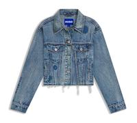 HUGO Anouk_Cropped_b Jeans_Jacket_L pour femme, Bleu moyen., XS