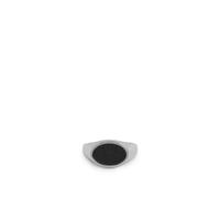 HUGO Bague en acier avec insert en émail et logo revisité - Style E-COLOR2-RIN, 50552595 Noir L