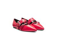 HUGO Ballerines en cuir nappa avec brides à boucle - Style Maridia_Ball_BKNA, 50536400 Rouge 39