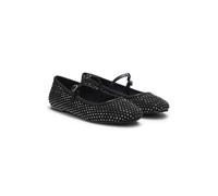 HUGO Ballerines en maille scintillante avec bride à boucle - Style Tylia_Ball_netna, 50563664 Noir 39