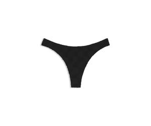 HUGO Bas de bikini brésilien en tissu éponge stretch avec logos empilés - Style Terry mono_brazilian, 50561169 Noir L