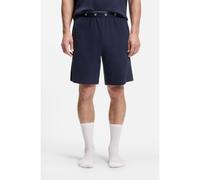HUGO Bas de pyjama en coton mélangé à côtes et taille logotée - Style AZURI SHORTS, 50566128 Bleu foncé S