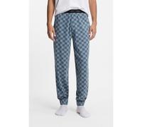 HUGO Bas de pyjama en coton stretch avec imprimé logo empilé - Style AARON_PANTS, 50556738 Bleu foncé S