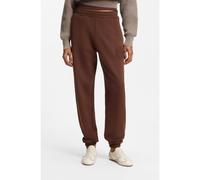 HUGO Bas de survêtement ample en molleton de coton avec logo artistique - Style Naleisy_B, 50553979 Marron S