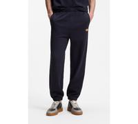 HUGO Bas de survêtement en molleton de coton à badge logoté - Style Nevatro, 50564047 Bleu foncé XS