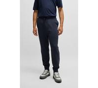 HUGO Bas de survêtement en molleton de coton avec logo imprimé et bas de jambes resserrés - Style Dayote232, 50489617 Bleu foncé XS