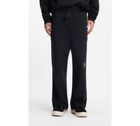 HUGO Bas de survêtement en molleton de coton avec logo imprimé - Style Nalftro, 50552487 Noir L