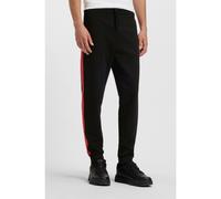 HUGO Bas de survêtement en molleton de coton avec rayures contrastantes latérales - Style Dzenan_IN, 50556740 Noir XXL