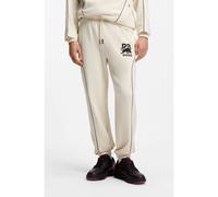 HUGO Bas de survêtement HUGO x RB en coton stretch avec motif taureau - Style Dusson_RB, 50559707 Naturel S