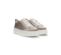 HUGO Baskets à plateforme avec tige effet satin - Style Lyssa_Tenn_st, 50552651 Beige clair 38
