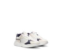 HUGO Baskets avec détails en mesh et tirant à l’arrière - Style Leon_Runn_mepu, 50541578 Blanc / Bleu foncé 38