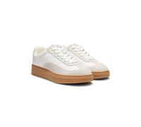 HUGO Baskets basses avec finitions en cuir suédé - Style Lyzz_Tenn_bpsd, 50552700 Blanc 42