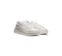 HUGO Baskets en cuir à semelle cupsole avec détails logotés rouges - Style Blake_Tenn_lt_N, 50499261 Blanc 48