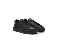 HUGO Baskets en cuir à semelle cupsole avec détails logotés rouges - Style Blake_Tenn_lt_N, 50499261 Noir 45