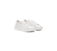 HUGO Baskets en cuir à semelle cupsole et lacets logotés - Style Blake_Tenn_ltW_N, 50499253 Blanc 40