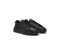 HUGO Baskets en cuir lisse avec logo contrastant - Style Blake_Tenn_lt_N, 50499261 Noir 43