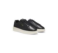 HUGO Baskets en cuir nappa avec marquage doré - Style Neston_tenn_fllt, 50569002 Noir 41