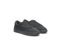 HUGO Baskets en cuir suédé avec logo doré en transfert - Style Neston_tenn_sd, 50563557 Gris sombre 41