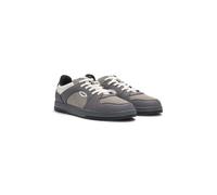 HUGO Baskets en mélange de matières avec finitions à effet nubuck - Style Hadrian_Tenn_nupu, 50529902 Gris 39