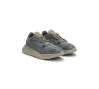 HUGO Baskets en mélange de matières avec finitions réfléchissantes - Style Leon_Runn_rppu, 50529904 Gris sombre 45