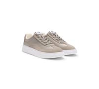 HUGO Baskets en satin et cuir suédé - Style Lyzz_Tenn_stsd, 50552736 Beige clair 37