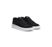 HUGO Baskets en satin et cuir suédé - Style Lyzz_Tenn_stsd, 50552736 Noir 37
