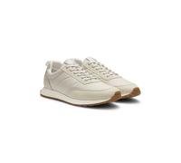 HUGO Baskets inspirées de la course avec tige en jacquard monogramme - Style Icelin_runn_jqmono, 50563484 Beige clair 46