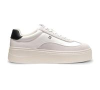HUGO Baskets à plateforme en cuir et cuir suédé avec logo - Style LyzzPlt_Tenn_sdpu, 50573912 Naturel 39