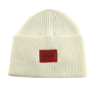 HUGO Beanie bonnet blanc pour homme - Xaff 6 Beanie Natural 320443 Taille unique