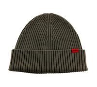 HUGO Beanie bonnet taupe pour homme - Xola Beanie Medium Grey 320794 Taille unique