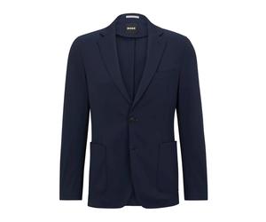 Hugo - Blazer Classique avec Revers Cranté - Homme - Vestes - Bleu - Taille: 3XL