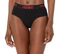 Hugo Bold Logo Hipster Cotton Stretch Brief Slip, Goudron Noir, M Femme
