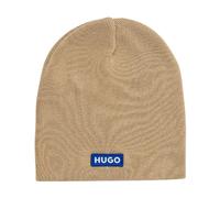 Hugo - Bonnet Bleu Tricoté - Homme - Accessoires - Beige - Taille: ONE Size