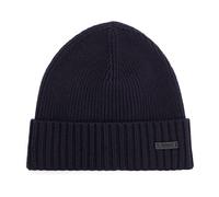 Hugo - Bonnet côtelé en laine - Homme - Accessoires - Bleu - Taille: ONE Size