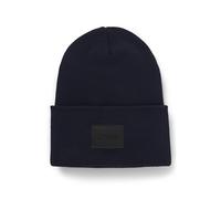 HUGO Bonnet en coton avec étiquette logotée - Style Xevon_B, 50551508 Bleu foncé pcs.